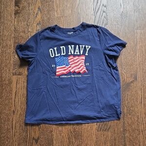 Old Navy Womens Blue Graphic T-Shirt